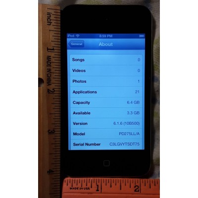 Apple iPod Touch 8GB 4th Generation with Installed Games [technically 4.5/5th Generation]