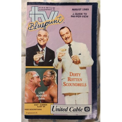 TV Blueprint August 1989 Pay-Per-View Guide Booklet (Dirty Rotten Scoundrels & WWF SummerSlam 1989)